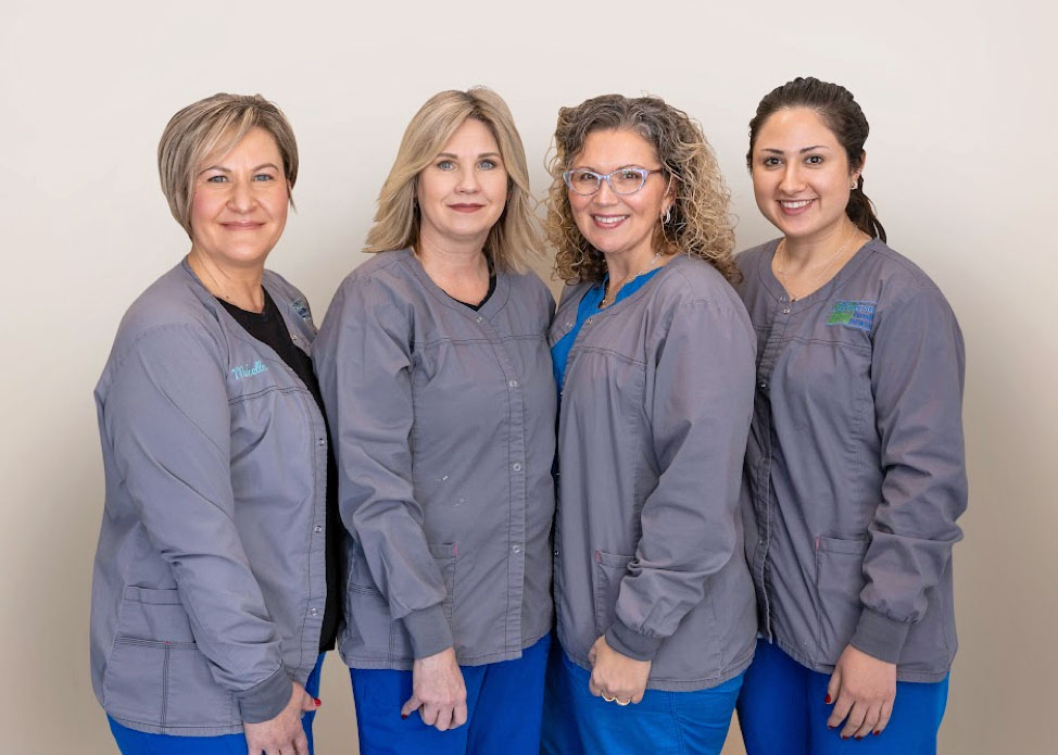 Hygienists: Michelle, Jennifer, Christina & Makaria